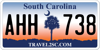 SC license plate AHH738