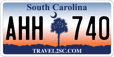 SC license plate AHH740