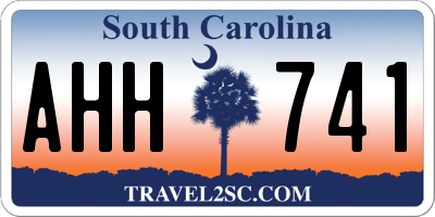 SC license plate AHH741