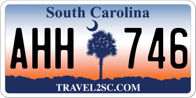 SC license plate AHH746