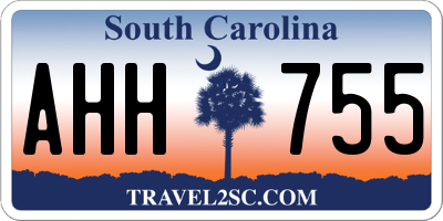 SC license plate AHH755