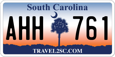 SC license plate AHH761