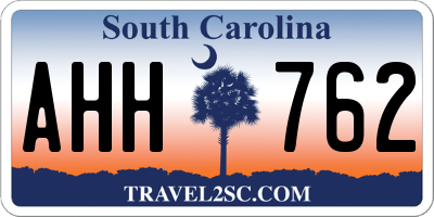 SC license plate AHH762