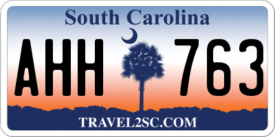 SC license plate AHH763