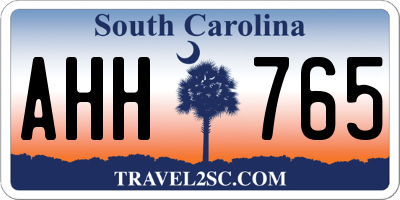 SC license plate AHH765