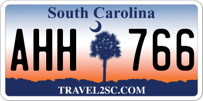 SC license plate AHH766
