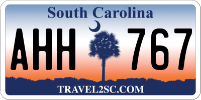 SC license plate AHH767