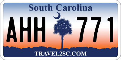 SC license plate AHH771