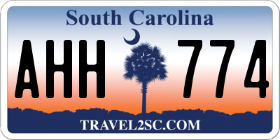 SC license plate AHH774