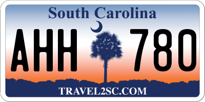 SC license plate AHH780