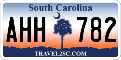 SC license plate AHH782