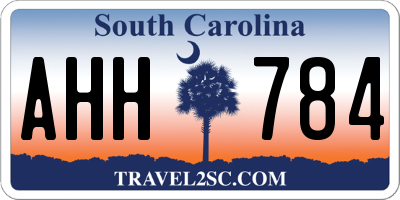 SC license plate AHH784