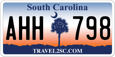 SC license plate AHH798