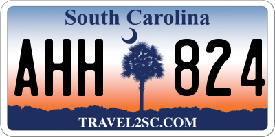 SC license plate AHH824