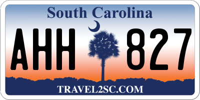 SC license plate AHH827