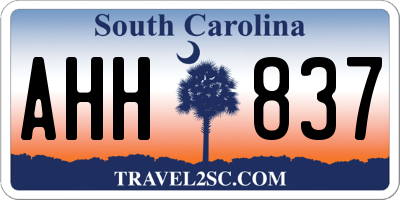 SC license plate AHH837