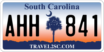 SC license plate AHH841