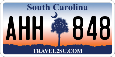 SC license plate AHH848