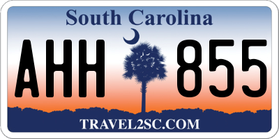 SC license plate AHH855