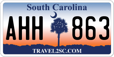 SC license plate AHH863