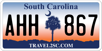 SC license plate AHH867