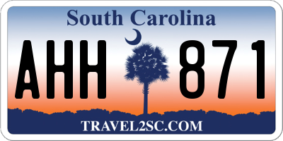 SC license plate AHH871