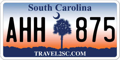 SC license plate AHH875