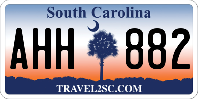 SC license plate AHH882