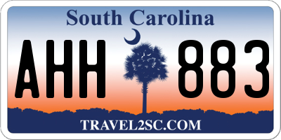 SC license plate AHH883