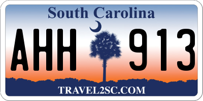 SC license plate AHH913