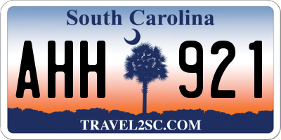 SC license plate AHH921