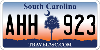 SC license plate AHH923