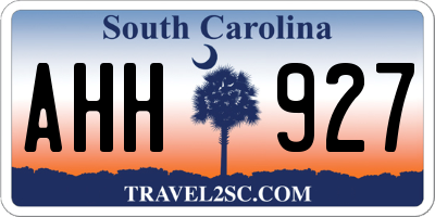 SC license plate AHH927