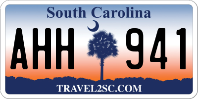 SC license plate AHH941
