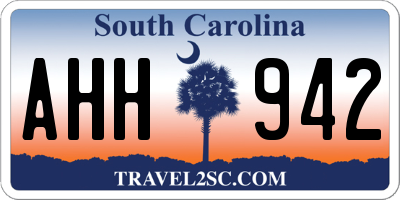 SC license plate AHH942