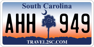 SC license plate AHH949