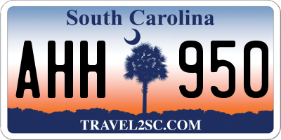 SC license plate AHH950