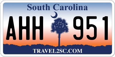 SC license plate AHH951