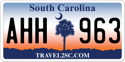 SC license plate AHH963