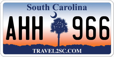 SC license plate AHH966