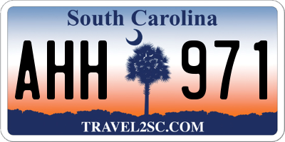 SC license plate AHH971
