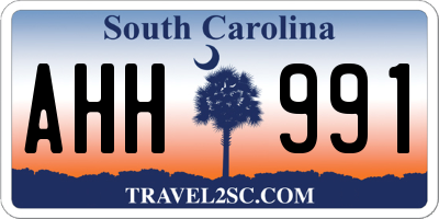 SC license plate AHH991