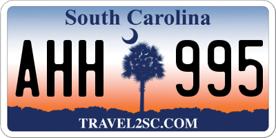 SC license plate AHH995