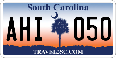 SC license plate AHI050