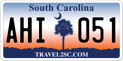 SC license plate AHI051