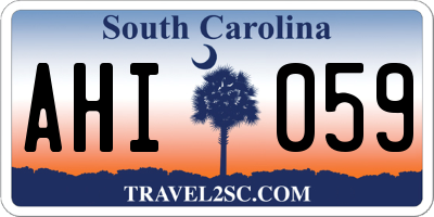 SC license plate AHI059