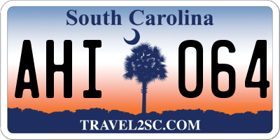 SC license plate AHI064