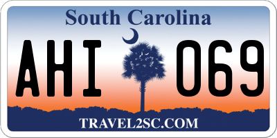 SC license plate AHI069