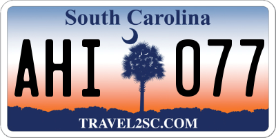 SC license plate AHI077