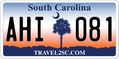 SC license plate AHI081